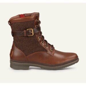 Ugg Australia Kesey Brown Lace Up Leather Combat Outdoor Boot Women’s Size 6